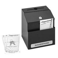 safco locking steel suggestion box black - 4232bl