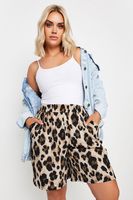 yours bermudas textura marrones de leopardo  mujer curvy y tallas grandes yours