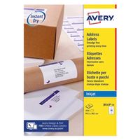 avery addressing labels 14 per sheet white 350 labels - j8163-25