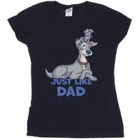 disney camiseta manga larga lady and the tramp just like dad para mujer