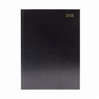 desk diary day per page a5 black 2025 kfa51bk25