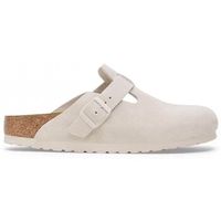 birkenstock mocasines boston suede antique white para mujer