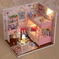 habitacion de nina decoracion del hogar rompecabezas de casa de munecas en 3d kit de juguetes modelo de ensamblaje de casa diy regalos exquisitos hechos a mano