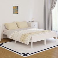 vidaxl estructura de cama sin colchon madera de pino blanco 140x200 cm