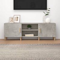 vidaxl mueble de tv madera contrachapada gris hormigon 150x30x50 cm