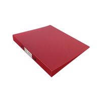 q-connect 2 ring binder frosted a4 red pk 1- kf02482