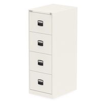 qube by bisley 4 drawer filing cabinet white