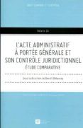 l acte administratif a portee generale et son controle juridictionnel