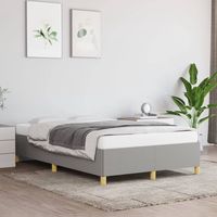 vidaxl estructura de cama sin colchon tela gris claro 120x200 cm