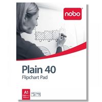 nobo flipchart pad perforated 40 sheets a1 plain pack 5 - 34631165