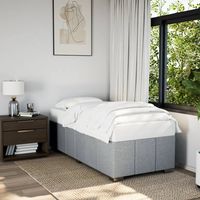 vidaxl estructura de cama sin colchon tela gris claro 90x190 cm