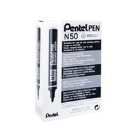 pentel n50 permanent bullet marker broad black pack of 12 n50-a