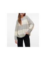 sudadera vero moda natahlie o-neck light grey melange mujer