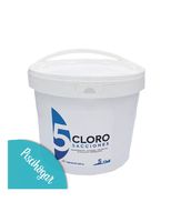 cloro 5 acciones sin cobre en pastillas  5kg