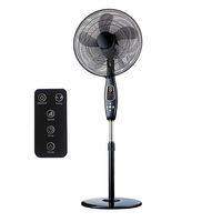 edm 33967 ventilador de pie con mando 60w negro