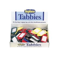 stephens assorted tabbies keyrings display 50 pack