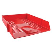 q-connect letter tray red cp159kfred ref kf10055