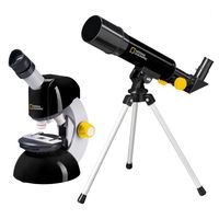 national geographic kit iniciacion de telescopio  microscopio pack de investigacion