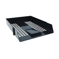 black plastic letter tray 12 pack wx10050