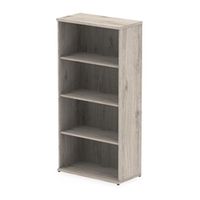 impulse 1600mm bookcase grey oak