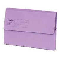 exacompta guildhall document wallet foolscap violet 50 pack