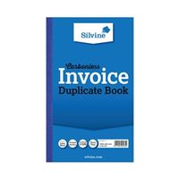 silvine carbonless duplicate invoice book 210x127mm 6 pack 711-t