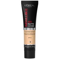 loreal base de maquillaje infaillible 32h matte cover foundation 130 neutral undertone para mujer