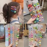 10pcslot lovely girls hairpin clips barrettes hair clips fruit flower animal hair pins band ties girl kids headwear accessories