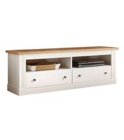 mueble tv 150 rustico moderno en blanco y roble