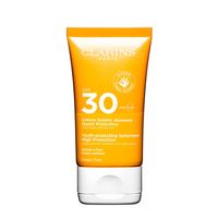 clarins protector solar facial crema solar juventud alta proteccion spf30