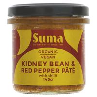 suma organic kidney bean  red pepper pate - 140g