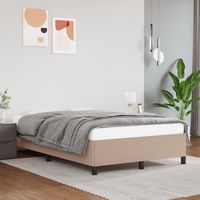 vidaxl estructura cama sin colchon cuero sintetico capuchino 120x190cm