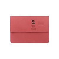 q-connect document wallet foolscap red pack of 50 ref kf23016