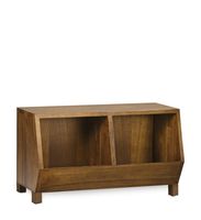 estante de madera marron anch 90 cm