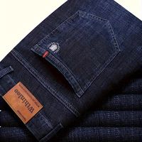 pantalones vaqueros solidos de mezclilla para hombre para primavera y otono jeans para la vida diaria de negocios para hombres