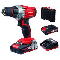 einhell te-cd 182 li kit 2x15ah taladro percutor inalambrico  2 baterias 18v  cargador  maletin