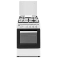 sauber scw41gb cocina de gas 4 zonas  horno blanco