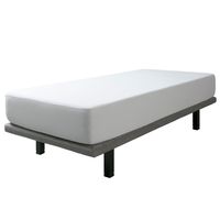 protector de colchon punto liso algodon blanco para cama de 150 cm