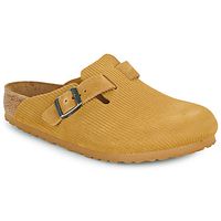 birkenstock zuecos boston leve corduroy cork brown para mujer