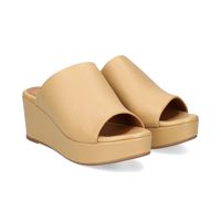 unisa sandalias con plataforma mujer - beige talla 36