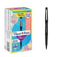 papermate flair felt tip pens medium black 36 pack