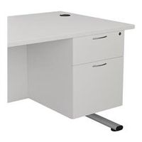 mezzo 2 drawer fixed pedestal - white - teshp2655wh