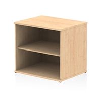 impulse 600mm deep desk high bookcase maple