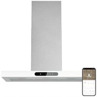 ciarra cd9102w campana extractora con control tactil y wifi 90cm 650m3h clase a blanco