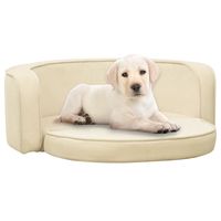 vidaxl sofa plegable para perros cojin lavable felpa crema 73x67x26 cm