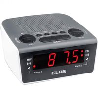 elbe cr-932 radio reloj despertador digital blanconegro