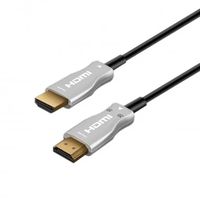 cable hdmi ewent 4k uhd fibra optica hibrido 15m macho - macho