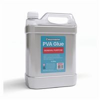 classmaster white washable red label pva glue 5l bottle screw cap