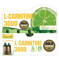 gold nutrition caja viales l-carnitina 3000mg 20 unidades limon one size green