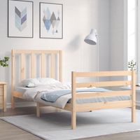 vidaxl estructura de cama sin colchon madera maciza de pino 90x200 cm